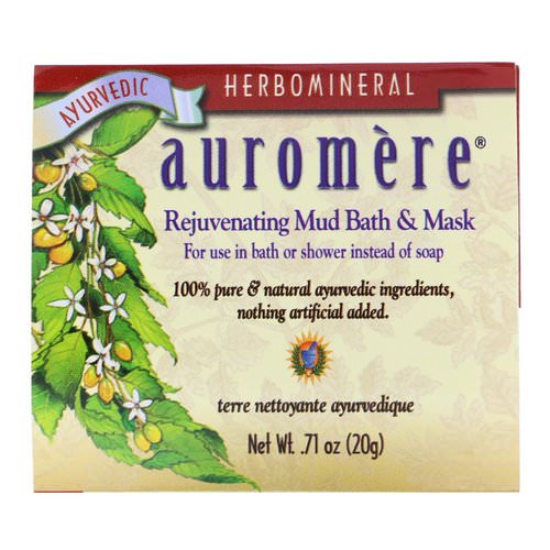 Auromere, Rejuvenating Mud Bath & Mask, .71 oz (20 g) Review