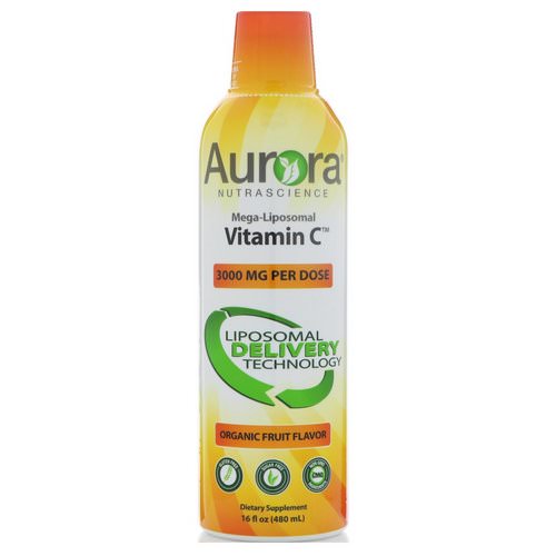 Aurora Nutrascience, Mega-Liposomal Vitamin C, Organic Fruit Flavor, 3000 mg, 16 fl oz (480 ml) Review