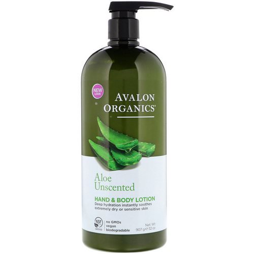 Avalon Organics, Hand & Body Lotion, Aloe Unscented, 32 oz (907 g) Review