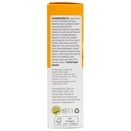 C-Vitamin, Ansiktsoljor, Krämer, Ansiktsfuktare: Avalon Organics, Intense Defense, With Vitamin C, Antioxidant Oil, 1 fl oz (30 ml)