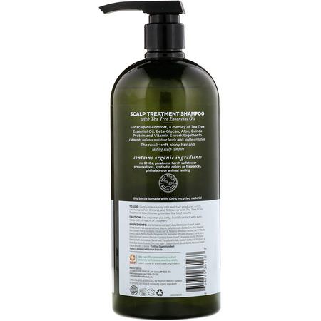 Hårbottenvård, Hår, Schampo, Hårvård: Avalon Organics, Shampoo, Scalp Treatment, Tea Tree, 32 fl oz (946 ml)