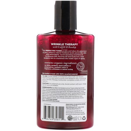 Toners, Scrub, Tone, Cleanse: Avalon Organics, Wrinkle Therapy, With CoQ10 & Rosehip, Perfecting Toner, 8 fl oz (237 ml)
