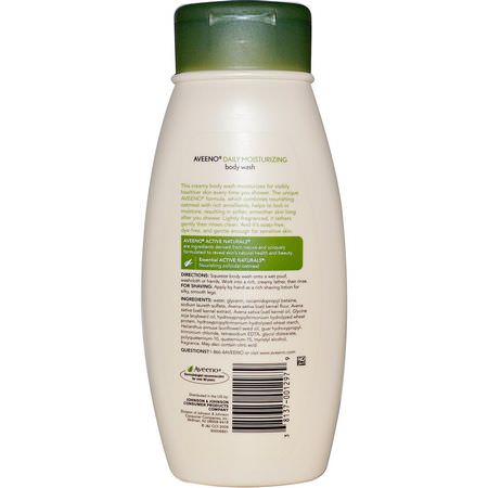 Duschgel, Kroppstvätt, Dusch, Bad: Aveeno, Active Naturals, Daily Moisturizing Body Wash, 18 fl oz (532 ml)