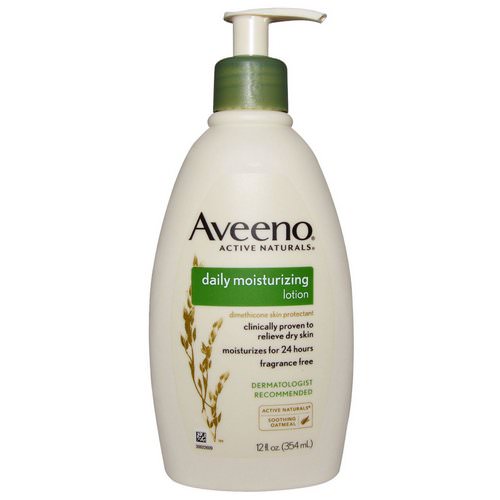 Aveeno, Active Naturals, Daily Moisturizing Lotion, Fragrance Free, 12 fl oz (354 ml) Review