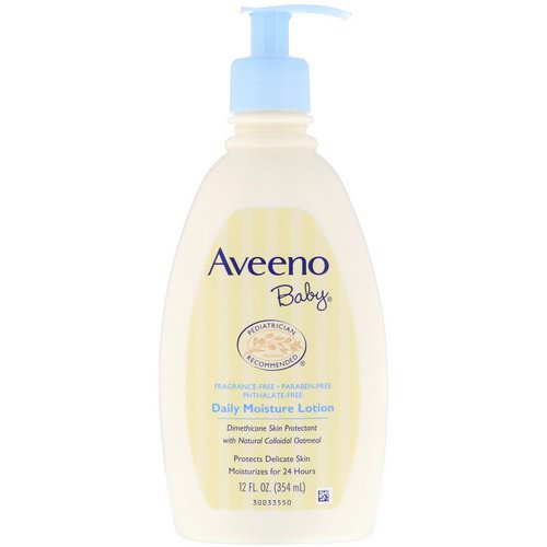 Aveeno, Baby, Daily Moisture Lotion, Fragrance Free, 12 fl oz (354 ml) Review
