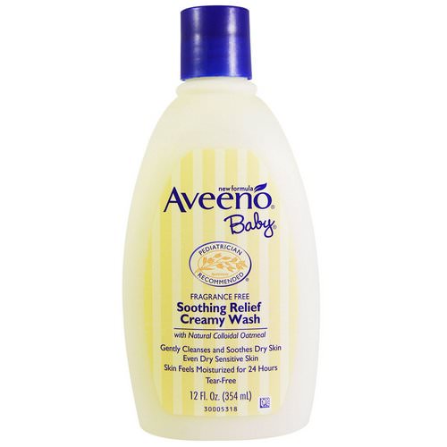 Aveeno, Baby, Soothing Relief Creamy Wash, Fragrance Free, 12 fl oz (354 ml) Review