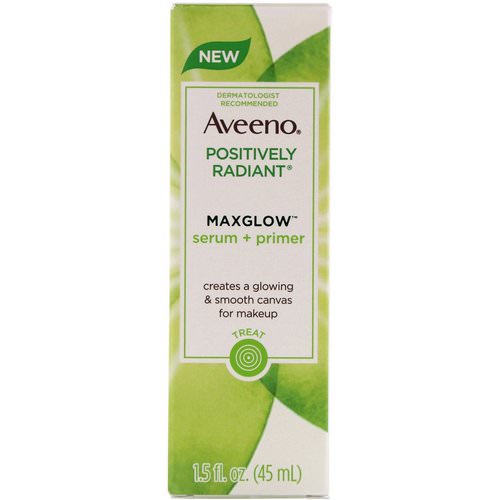 Aveeno, Positively Radiant, Maxglow Serum + Primer, 1.5 fl oz (45 ml) Review