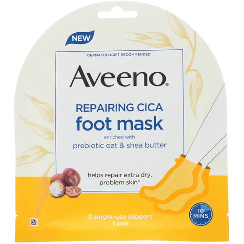 Aveeno, Repairing Cica Foot Mask, 2 Single-Use Slippers Review