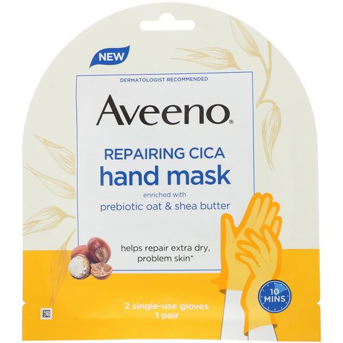 Aveeno, Repairing Cica Hand Mask, 2 Single-Use Gloves Review