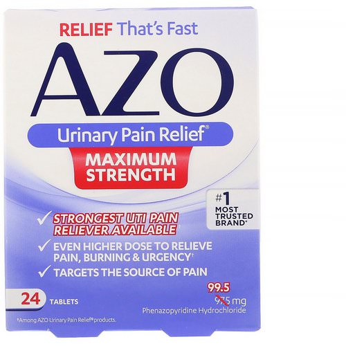 Azo, Urinary Pain Relief, Maximum Strength, 24 Tablets Review