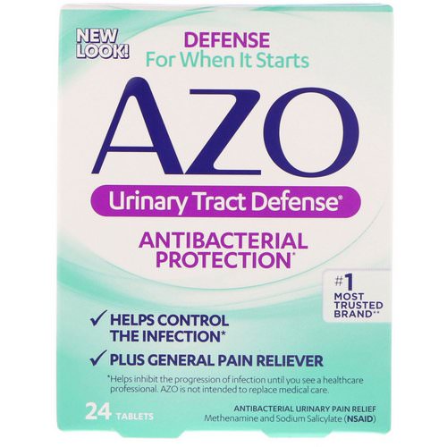 Azo, Urinary Tract Defense, Antibacterial Protection, 24 Tablets Review