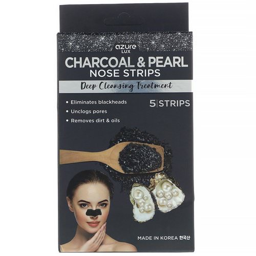Azure Kosmetics, Charcoal & Pearl, Nose Strips, Deep Cleansing Treatment, 5 Strips Review