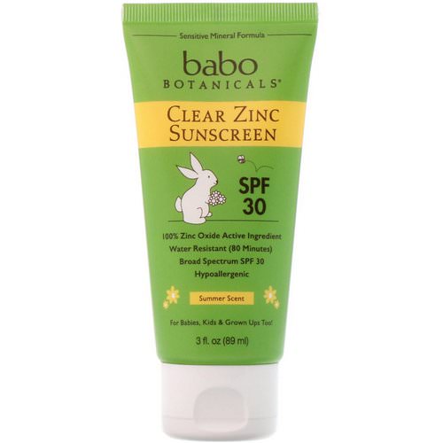 Babo Botanicals, Clear Zinc Sunscreen, 30 SPF, Summer Scent, 3 fl oz (89 ml) Review