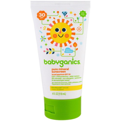 BabyGanics, Pure Mineral Sunscreen Lotion, SPF 30, 4 oz (118 ml) Review