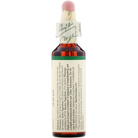 Homeopati, Blomma, Örter: Bach, Original Flower Remedies, Centaury, 0.7 fl oz (20 ml)