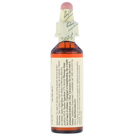 Homeopati, Blomma, Örter: Bach, Original Flower Remedies, Mimulus, 0.7 fl oz (20 ml)