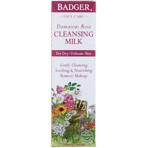 Badger Company, Damascus Rose, Cleansing Milk, 4 fl oz (118 ml) Review
