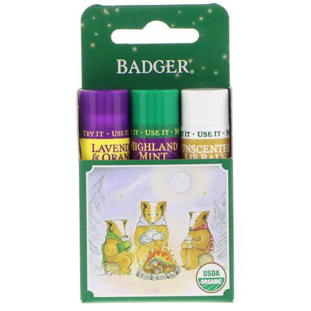 Badger Company Lip Balm Gift Sets Bath Personal Care - Presentpaket, Läppbalsam, Läppvård, Bad