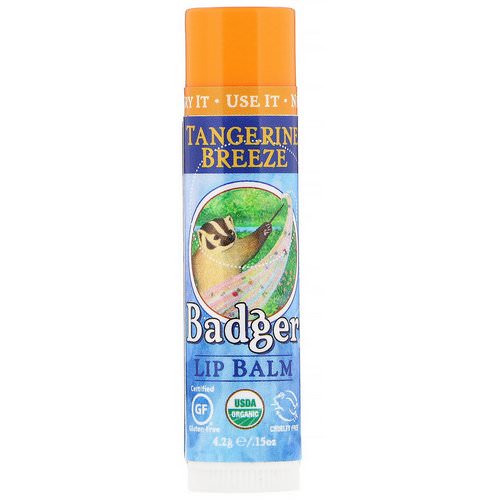 Badger Company, Lip Balm, Tangerine Breeze, .15 oz (4.2 g) Review
