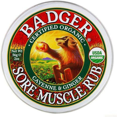 Badger Company, Organic, Sore Muscle Rub, Cayenne & Ginger, 2 oz (56 g) Review
