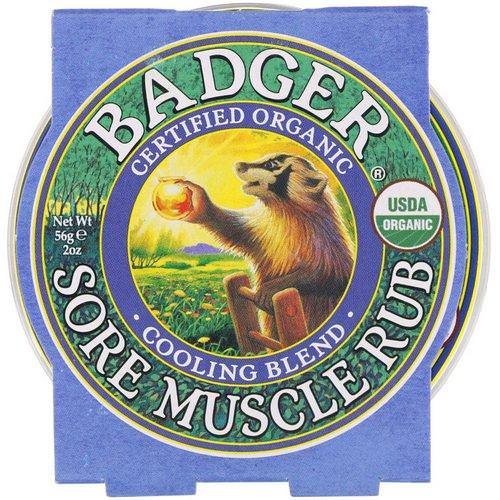 Badger Company, Organic Sore Muscle Rub, Cooling Blend, 2 oz (56 g) Review