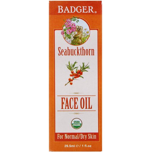 Badger Company, Organic Face Oil, Seabuckthorn, For Normal/Dry Skin, 1 fl oz (29.5 ml) Review