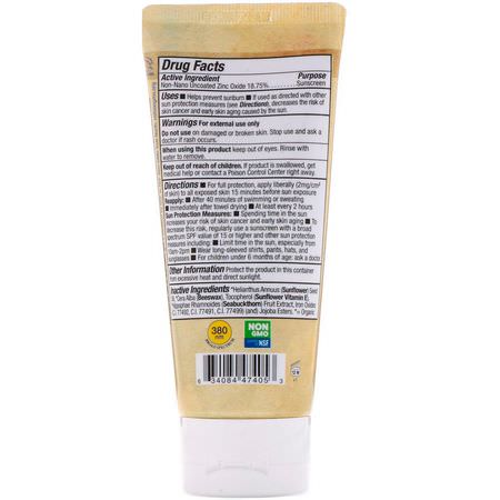 Kroppen Solkräm, Bad: Badger Company, Tinted Mineral Sunscreen Cream, Broad Spectrum SPF 30, Unscented, 2.9 fl oz (87 ml)