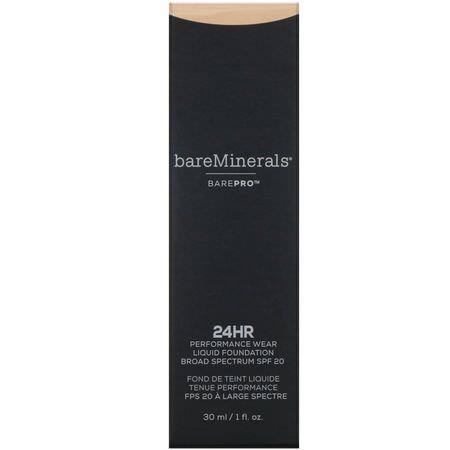 Foundation, Face, Makeup: Bare Minerals, BAREPRO, Performance Wear, Liquid Foundation, SPF 20, Fair 01, 1 fl oz (30 ml)