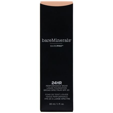 Foundation, Face, Makeup: Bare Minerals, BAREPRO, Performance Wear, Liquid Foundation, SPF 20, Sateen 05, 1 fl oz (30 ml)