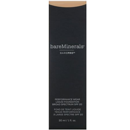 Foundation, Face, Makeup: Bare Minerals, BAREPRO, Performance Wear, Liquid Foundation, SPF 20, Warm Natural 12, 1 fl oz (30 ml)