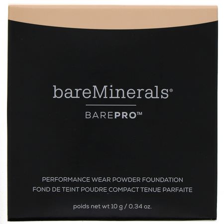 Foundation, Face, Makeup: Bare Minerals, BAREPRO, Performance Wear Powder Foundation, Golden Ivory 08, 0.34 oz (10 g)