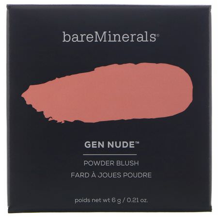 Blush, Face, Makeup: Bare Minerals, Gen Nude Powder Blush, Call My Blush, 0.21 oz (6 g)