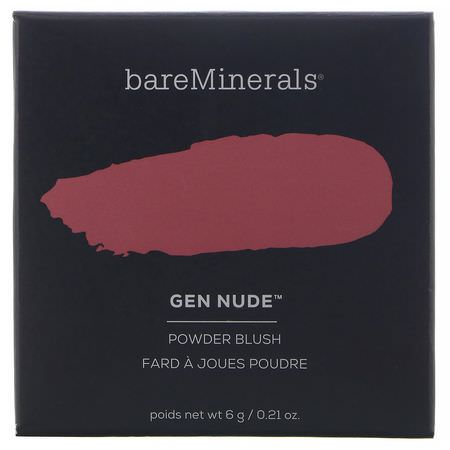 Blush, Face, Makeup: Bare Minerals, Gen Nude Powder Blush, You Had Me At Merlot, 0.21 oz (6 g)