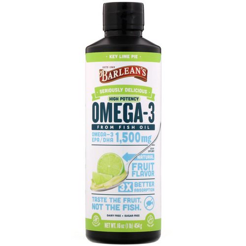 Barlean's, Omega-3 Fish Oil, Key Lime Pie, 16 oz (454 g) Review