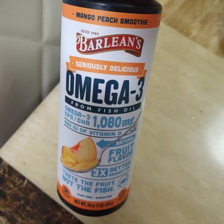 Barlean's Omega-3 Fish Oil - Omega-3 Fiskolja, Omegas Epa Dha, Fiskolja, Kosttillskott