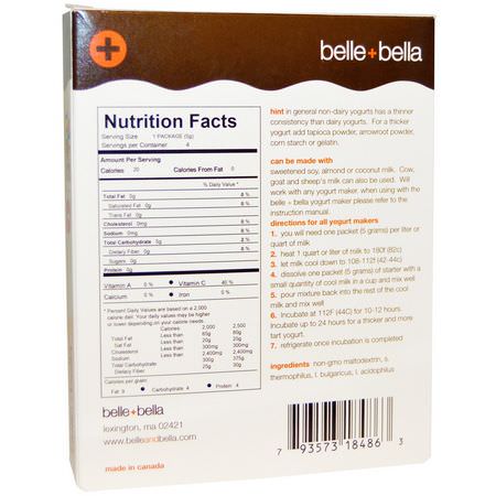 Vingrön, Oljor: Belle+Bella, Non-Dairy Yogurt Starter, 4 Packets, (5 g) Each