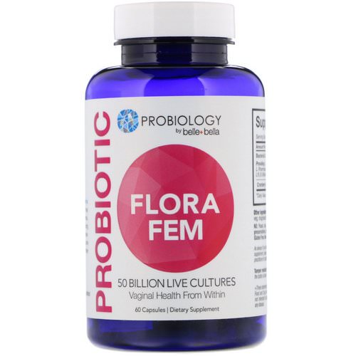 Belle+Bella, Probiology, Probiotic Flora Fem, 50 Billion CFU, 60 Capsules Review