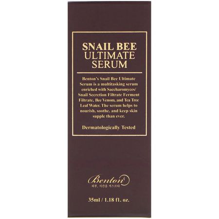 Serum, K-Skönhetsbehandlingar, K-Skönhetsbehandlingar: Benton, Snail Bee Ultimate Serum, 1.18 fl oz (35 ml)