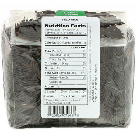 Vilda Ris, Bröd, Säd, Ris: Bergin Fruit and Nut Company, Wild Rice, 16 oz (454 g)