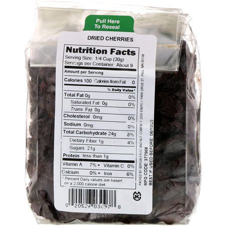 Körsbär, Superfood: Bergin Fruit and Nut Company, Dried Cherries, 10 oz (283 g)