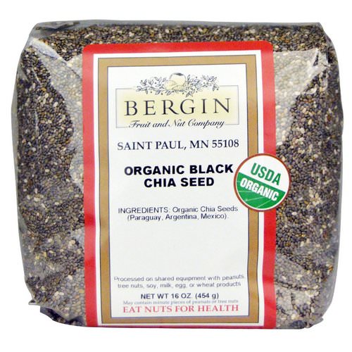 Bergin Fruit and Nut Company, Organic Black Chia Seed, 16 oz (454 g) Review