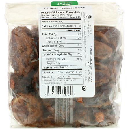 Vegetabiliska Mellanmål, Datum, Superfood: Bergin Fruit and Nut Company, Organic Medjool Dates, 14 oz (397 g)
