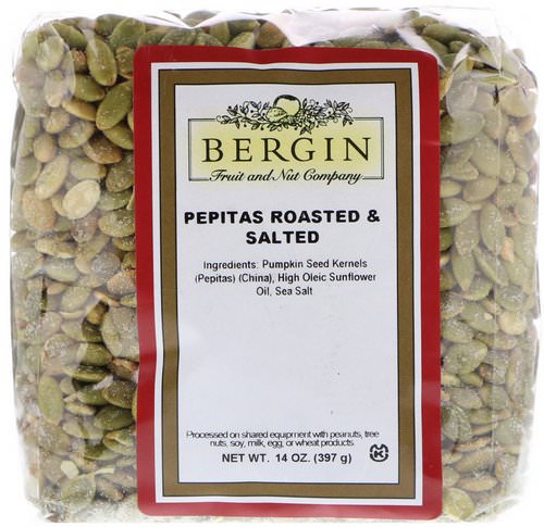 Bergin Fruit and Nut Company, Pepitas Roasted & Salted, 14 oz (397 g) Review