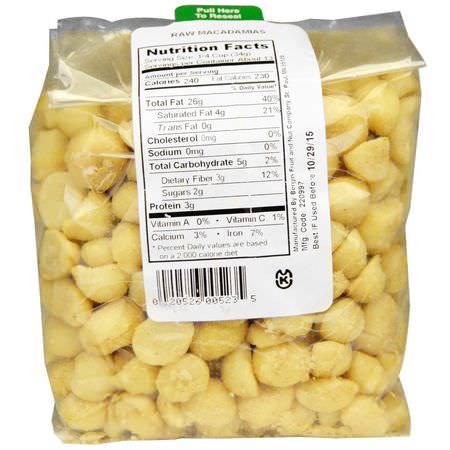 Frön, Nötter: Bergin Fruit and Nut Company, Raw Macadamias, 16 oz (454 g)