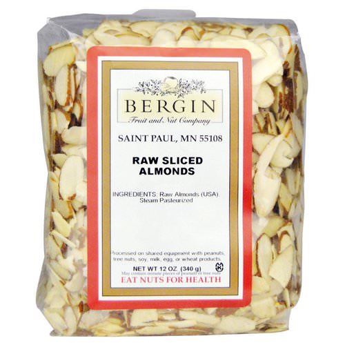 Bergin Fruit and Nut Company, Raw Sliced Almonds, 12 oz (340 g) Review