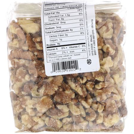 Valnötter, Frön, Nötter: Bergin Fruit and Nut Company, Walnut Halves and Pieces, 11 oz (312 g)