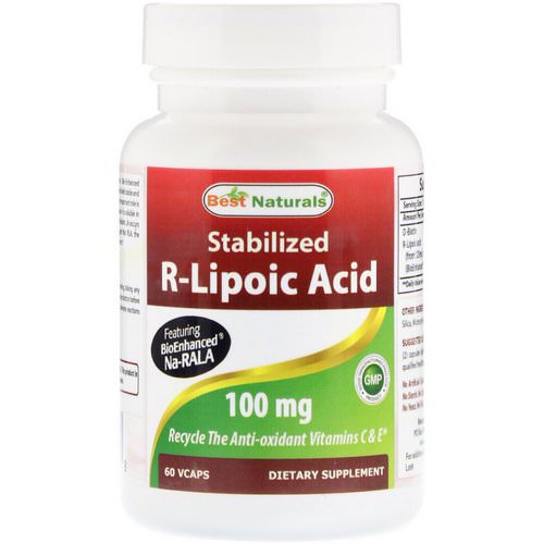 Best Naturals, Stabilized R-Lipoic Acid, 100 mg, 60 VCaps Review