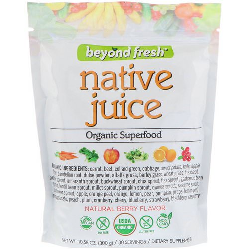 Beyond Fresh, Native Juice, Organic Superfood, Natural Berry Flavor, 10.58 oz (300 g) Review