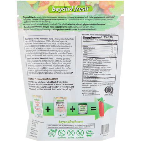 Fruit, Superfoods, Green, Supplements: Beyond Fresh, Native Reds, Organic Red Superfood, Natural Berry Flavor, 10.58 oz (300 g)