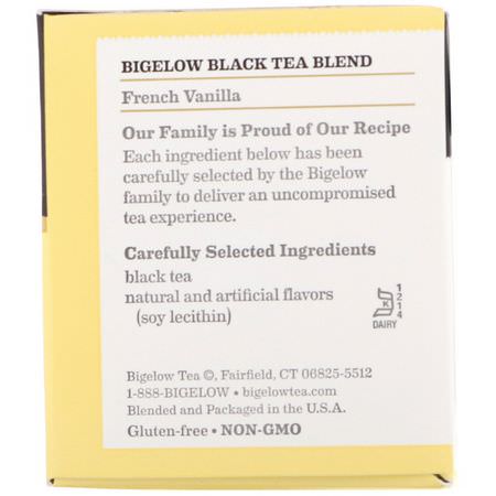 Svart Te: Bigelow, Black Tea, French Vanilla, 20 Tea Bags, 1.28 oz (36 g)